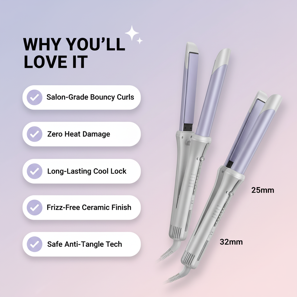 Effortless Auto-Rotating Hair Styler for Salon-Grade Bouncy Curls with Zero Heat Damage