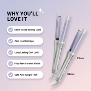 Effortless Auto-Rotating Hair Styler for Salon-Grade Bouncy Curls with Zero Heat Damage