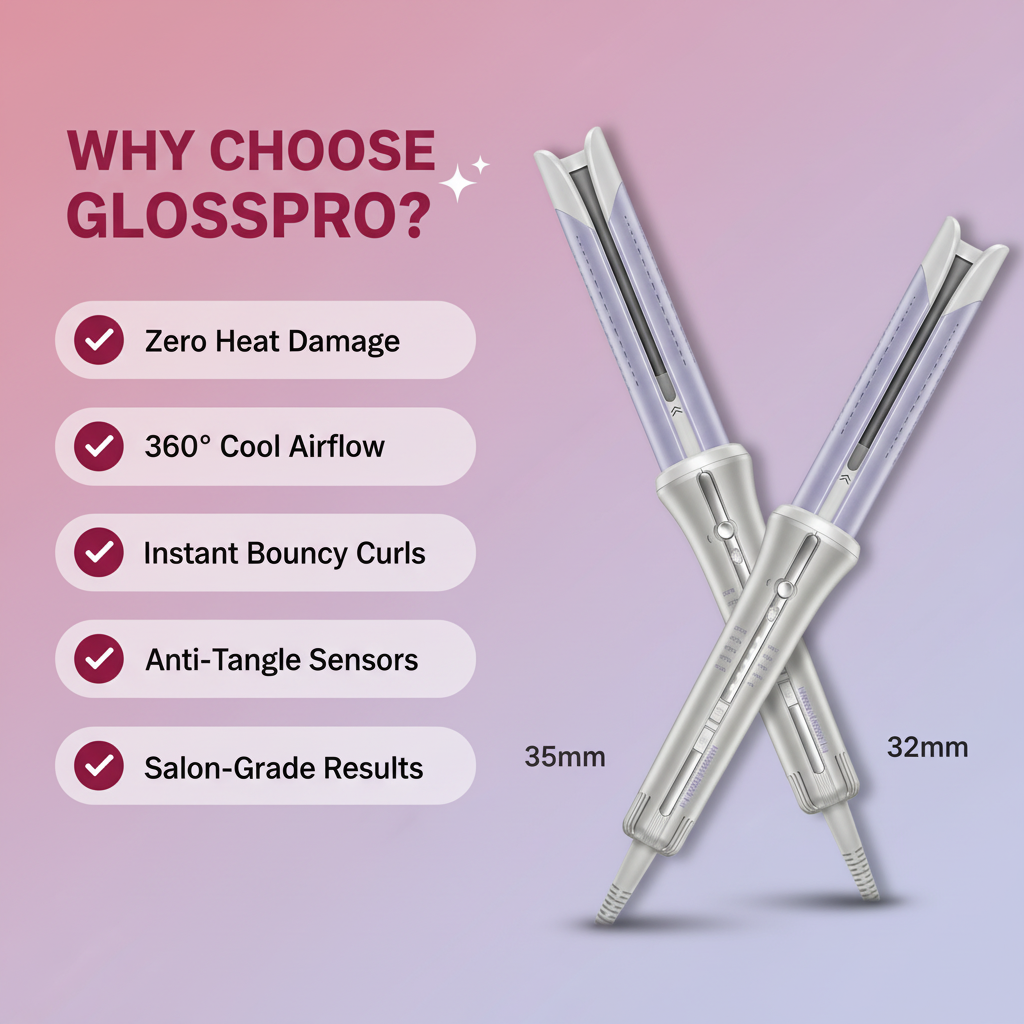 Effortless Auto-Rotating Hair Styler for Salon-Grade Bouncy Curls with Zero Heat Damage